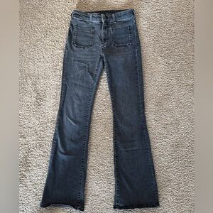 Anthropologie Pilcro Faded Black Flare Jeans